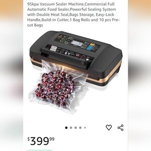 Black and Gold Vacuum Sealer Machine